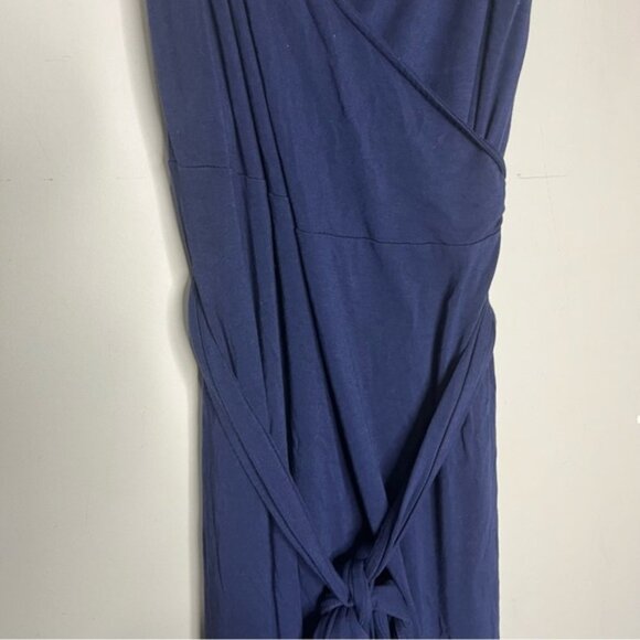 GAP Cami Wrap Dress Navy Jersey Spaghetti Strap, size L - Picture 5 of 15